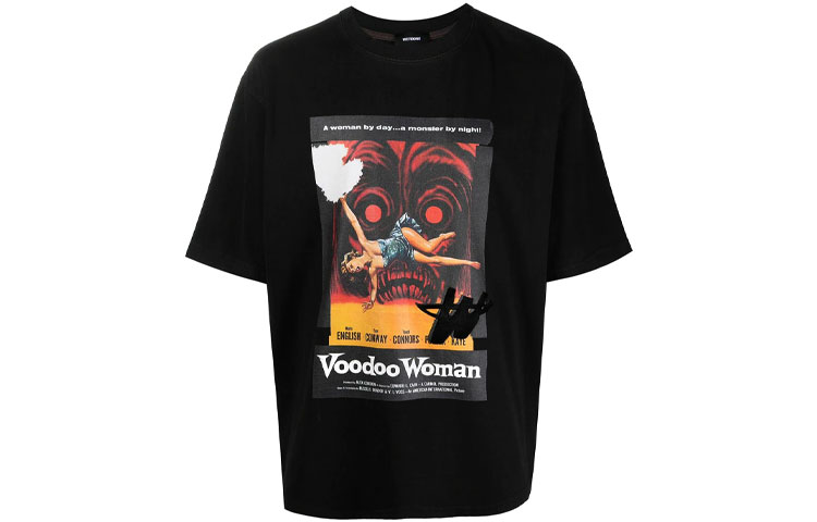 WE11DONE Horror Movie Graphic Unisex Short Sleeve T-Shirt WD-TT9-20-138-U-BK 圖 2