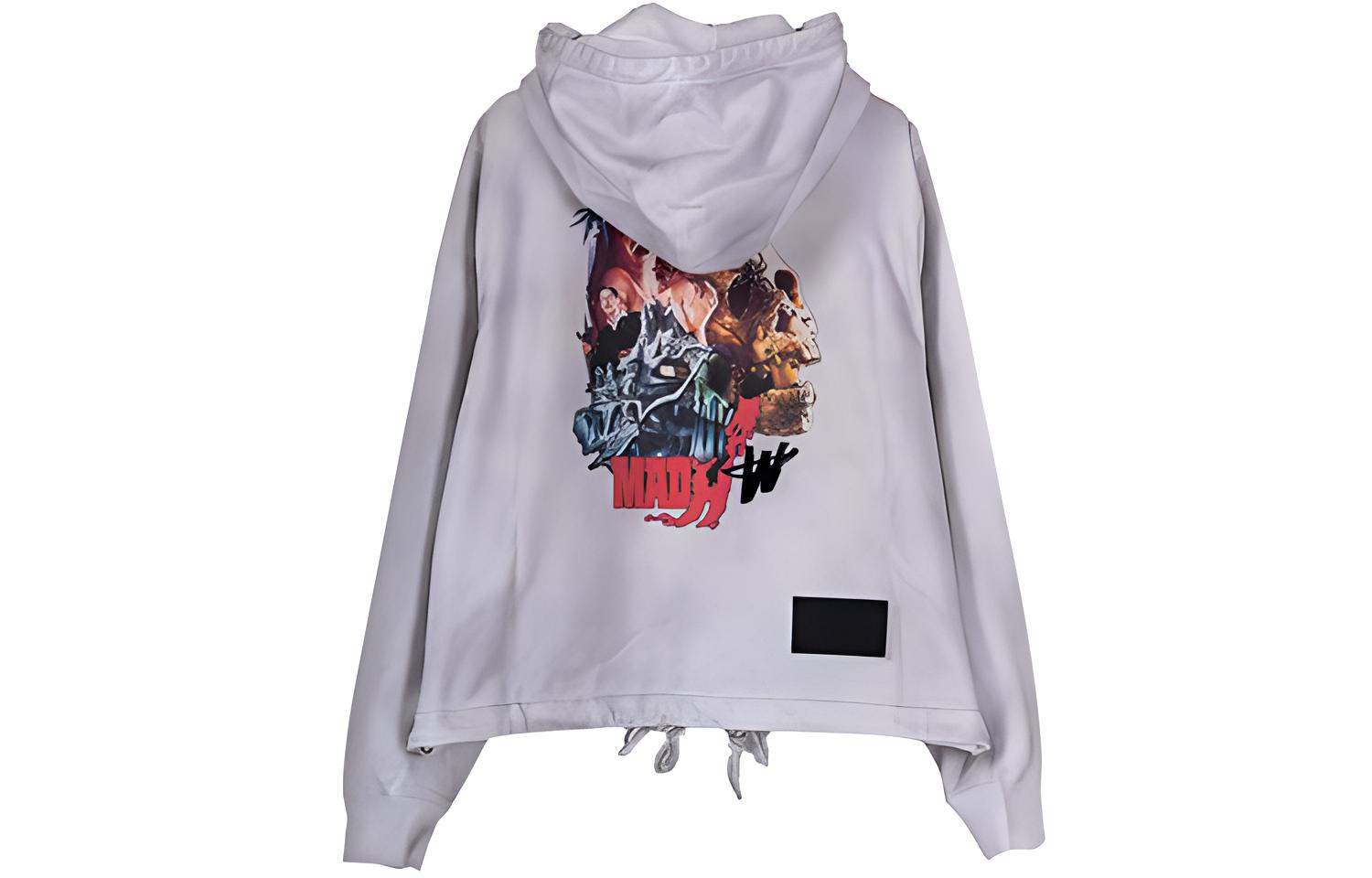 WE11DONE Horror Movie Print Zipper Hoodie Unisex Vintage Style WD-TH9-20-140-U-WH