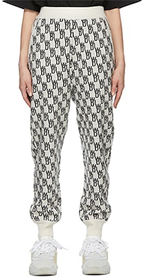WE11DONE Jacquard Logo Loose Fit Knit Joggers Unisex Grey White. WD-KP9-20-102-U-IV Lookbook WE11DONE Jacquard Logo Loose Fit Knit Joggers Unisex Grey White. WD-KP9-20-102-U-IV