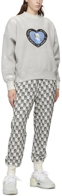 WE11DONE Jacquard Logo Loose Fit Knit Joggers Unisex Grey White. WD-KP9-20-102-U-IV Purchase WE11DONE Jacquard Logo Loose Fit Knit Joggers Unisex Grey White. WD-KP9-20-102-U-IV