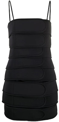 WE11DONE Layered Velcro Dress Black WD-OP7-20-035-W-BK Buy WE11DONE Layered Velcro Dress Black WD-OP7-20-035-W-BK