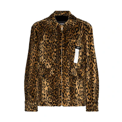 WE11DONE Leopard Print Faux Fur Jacket Unisex Leopard Print WD-F59-20-046-U-CM