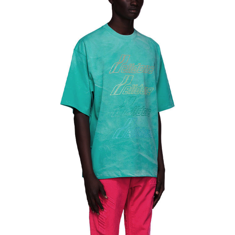 WE11DONE Letter Print Washed Green Unisex T-Shirt. WD-TT8-20-099-U-GR 圖 6