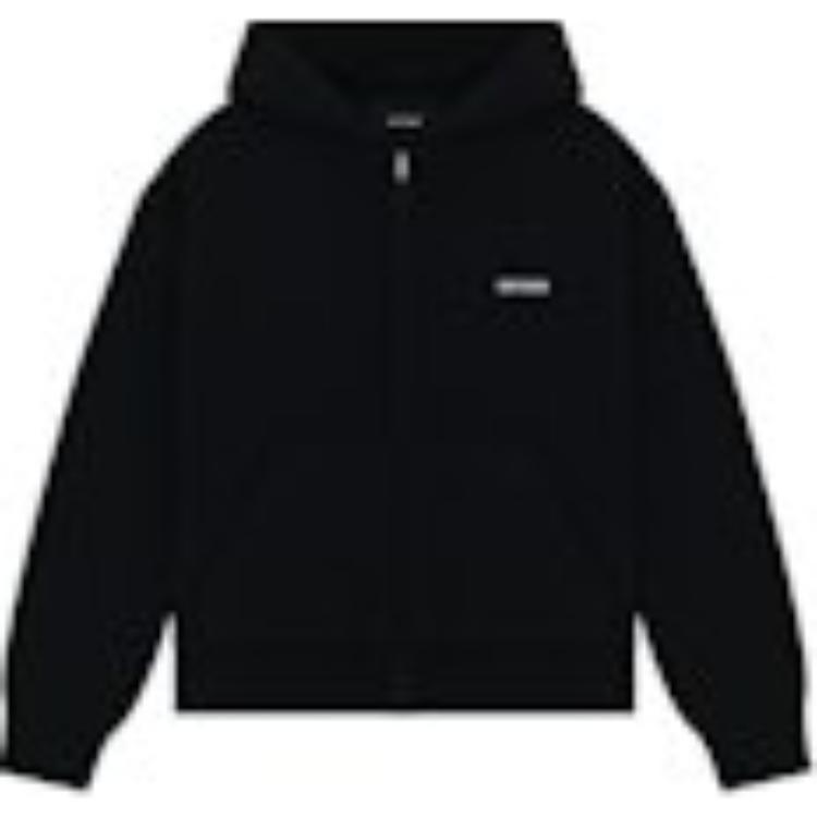 WE11DONE Letter Print Zip Hoodie Unisex - Black. WD-KJ2-24-605-W-BK 圖 2