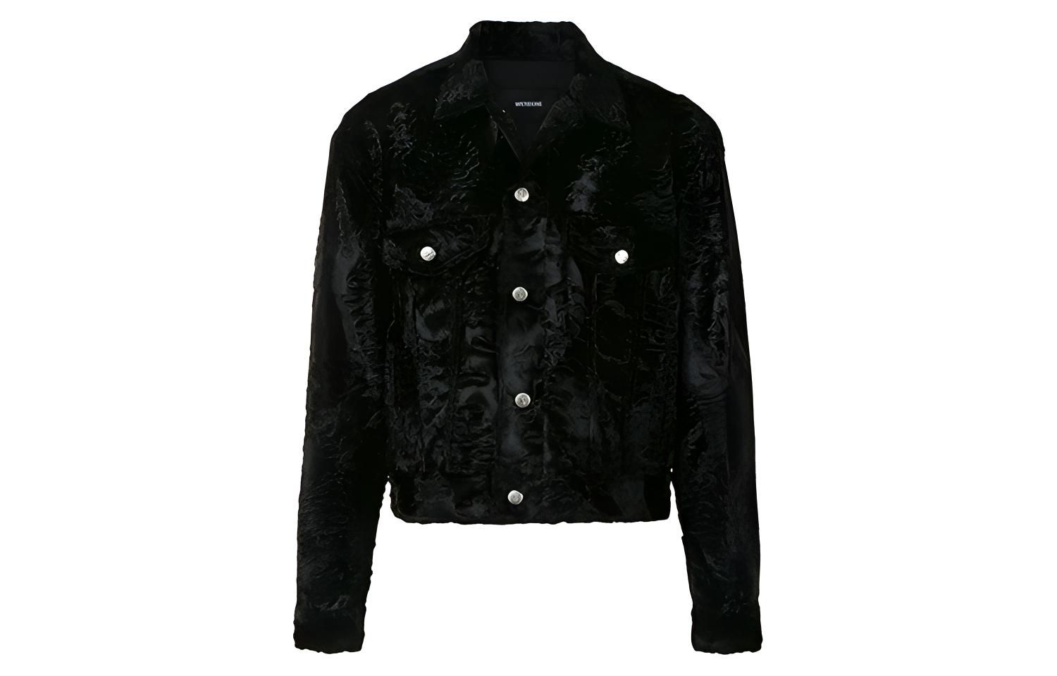 WE11DONE Lightweight Velvet Jacket Black WD-F18-20-079-M-BK