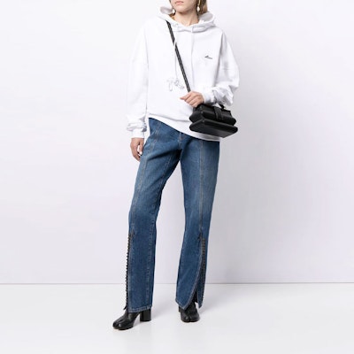 WE11DONE 標誌繡花抽繩連帽衫 男女款 白色 WD-TP3-20-707-U-WH Purchase WE11DONE 標誌繡花抽繩連帽衫 男女款 白色 WD-TP3-20-707-U-WH