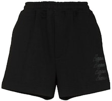 WE11DONE Logo Elastic Waist Loose Fit Shorts Unisex Black WD-TA8-20-111-U-BK WE11DONE Logo Elastic Waist Loose Fit Shorts Unisex Black WD-TA8-20-111-U-BK