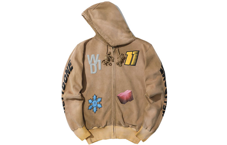 WE11DONE Logo Embroidered Hoodie Brown Unisex秋季 WD-TH8-20-108-U-MU