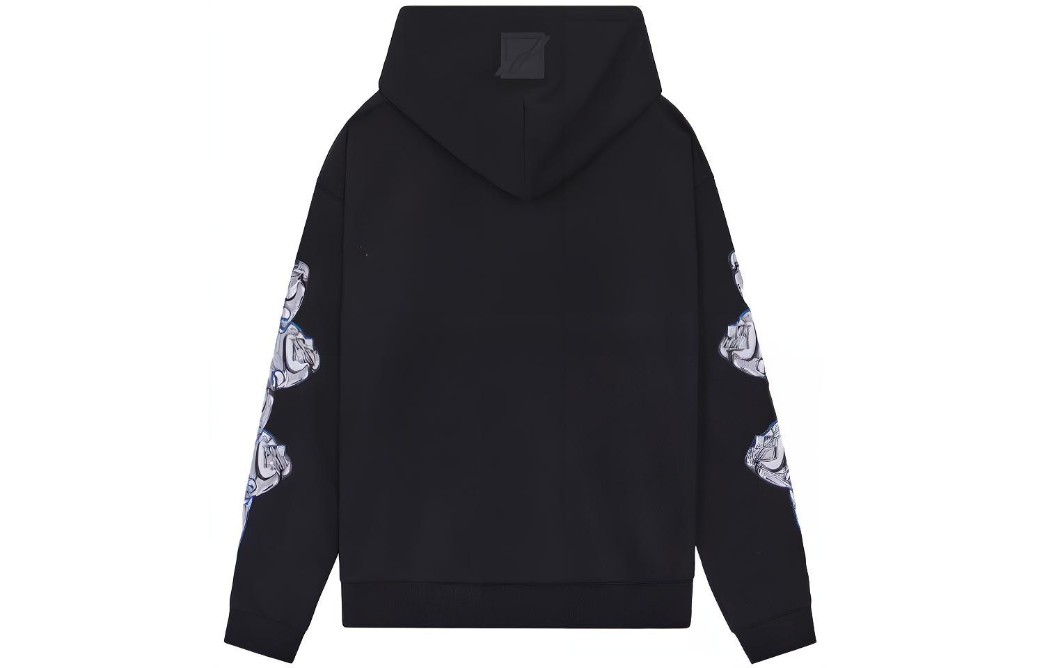 WE11DONE Logo Graphic Hoodie Unisex Black Long Sleeve Sweater WD-TH3-21-597-U-BK 圖 3