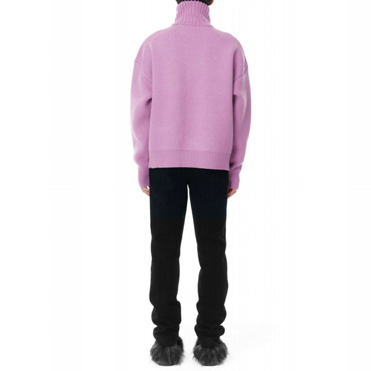 WE11DONE Logo Half-Zip Pullover Sweater Unisex Purple Long Sleeve WD-KO3-21-603-U-PP 圖 4