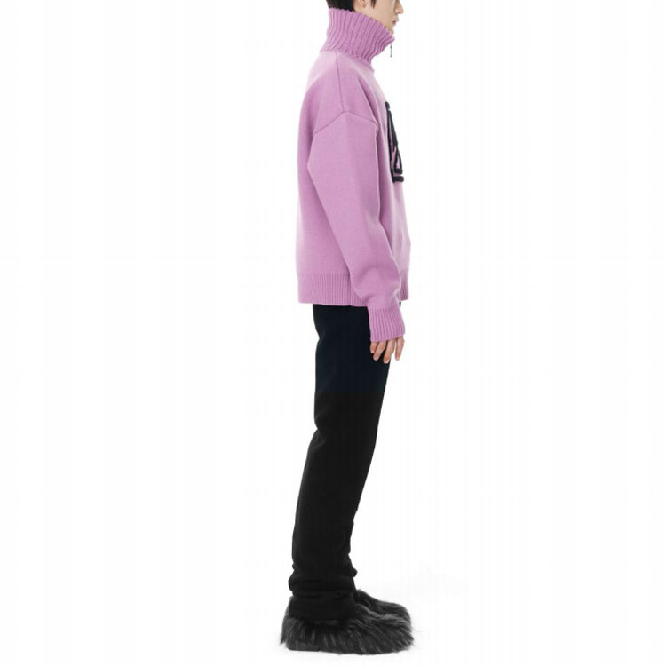 WE11DONE Logo Half-Zip Pullover Sweater Unisex Purple Long Sleeve WD-KO3-21-603-U-PP 圖 5