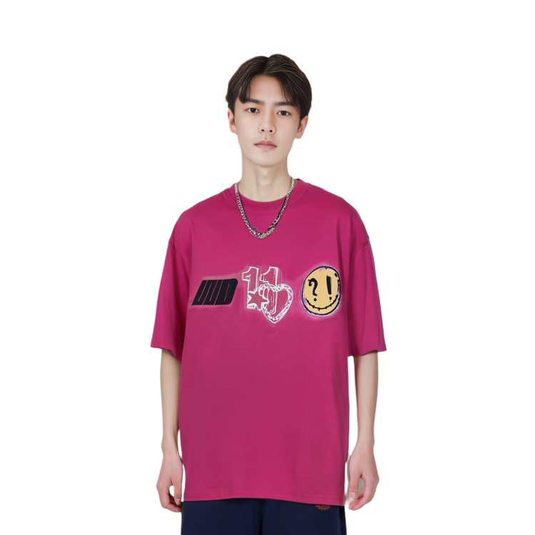 WE11DONE Logo Heart Print Unisex Short Sleeve T-Shirt. WD-TT1-22-672-U-HP 圖 4