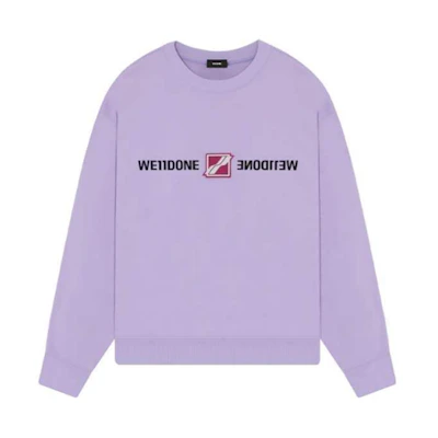 WE11DONE Logo Letter Print Pullover Unisex Sweatshirt Purple WD-TS3-21-566-U-PP