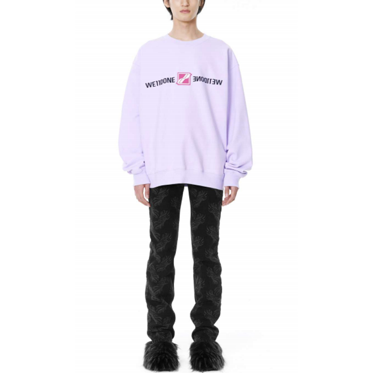 Lookbook WE11DONE 字母印花紫色圓領衛衣 男女款 WD-TS3-21-566-U-PP