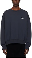 WE11DONE Logo Print Crewneck Pullover Sweatshirt Navy Blue - WD-TS3-22-843-U-DN WE11DONE Logo Print Crewneck Pullover Sweatshirt Navy Blue - WD-TS3-22-843-U-DN