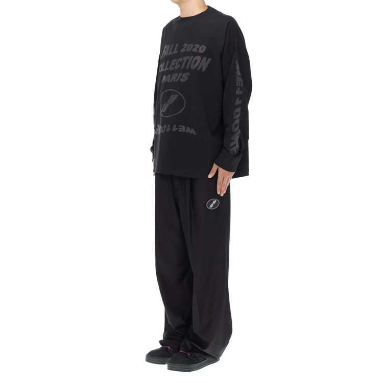 WE11DONE Logo Print Long Sleeve Pullover Unisex T-Shirt Black WD-TT8-20-101-U-BK 圖 6