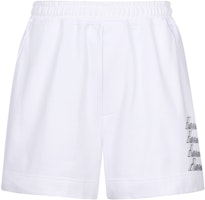 WE11DONE Logo Print Mid-Rise Loose Elastic Shorts Unisex White WD-TA8-20-111-U-WH WE11DONE Logo Print Mid-Rise Loose Elastic Shorts Unisex White WD-TA8-20-111-U-WH
