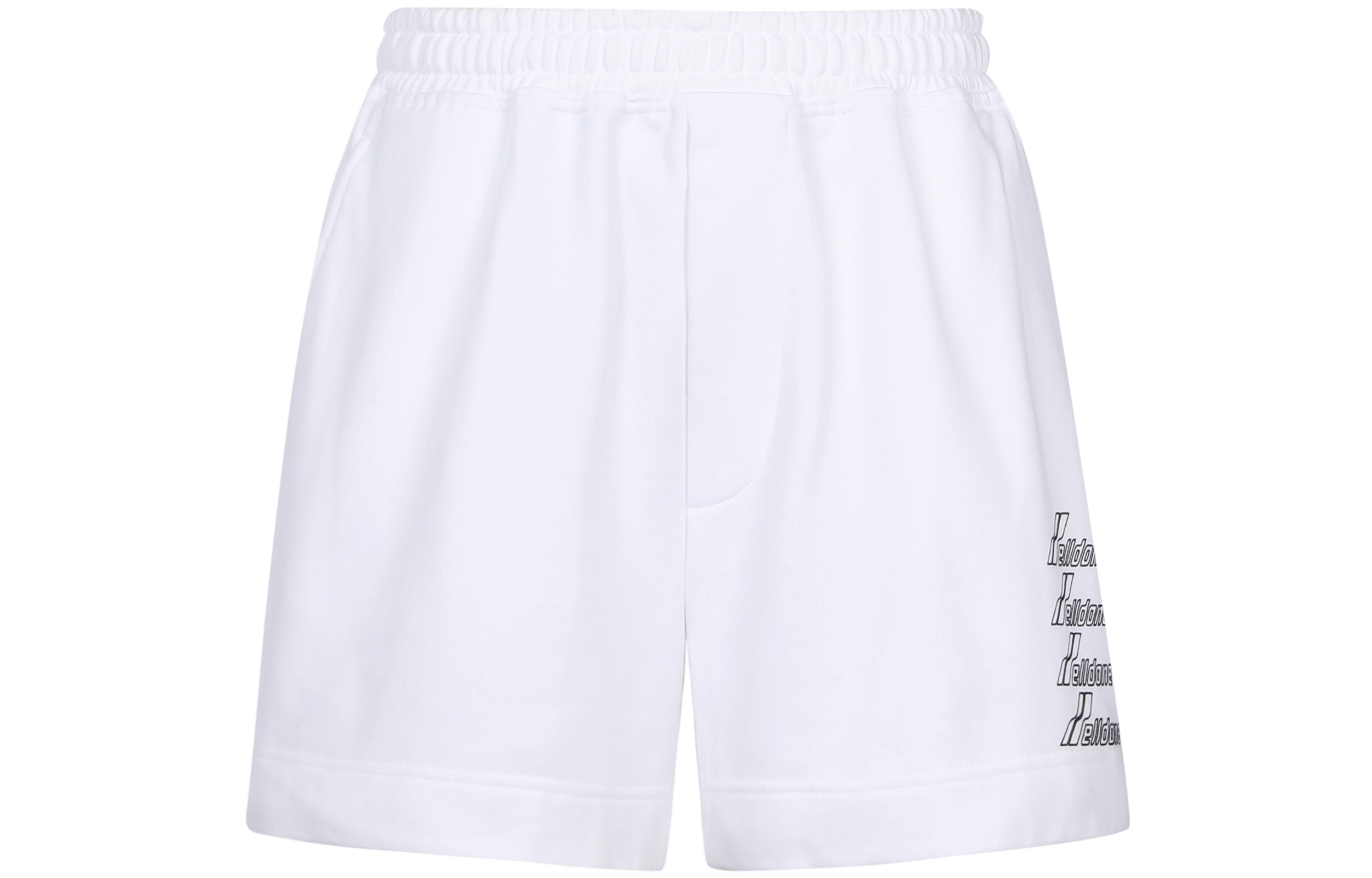 Order WE11DONE Logo Print Mid-Rise Loose Elastic Shorts Unisex White WD-TA8-20-111-U-WH