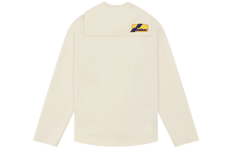 WE11DONE Logo Print Navy Collar Long Sleeve T-Shirt Unisex WD-TT1-22-554-U-IV 圖 3