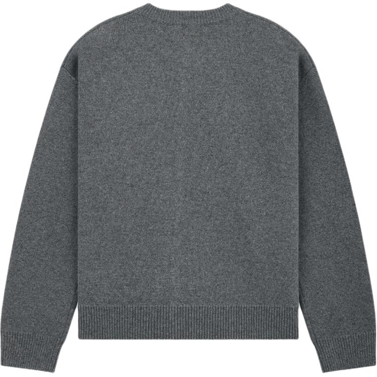 WE11DONE Logo Ribbed Crewneck Long Sleeve Sweater Grey - WD-KC2-24-600-M-CH 圖 3