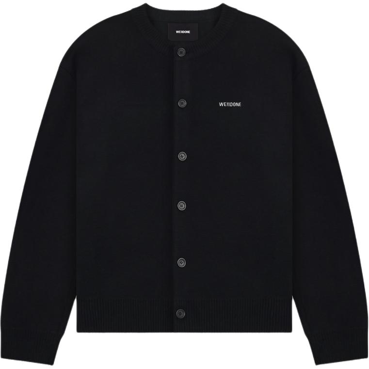 WE11DONE Logo Ribbed Crewneck Sweater  Black Long Sleeve WD-KC2-24-600-M-BK 圖 2
