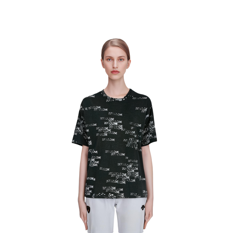 WE11DONE Logo Stamp Unisex Short Sleeve T-Shirt Charcoal Gray. WD-TP6-20-075-U-CH 圖 5