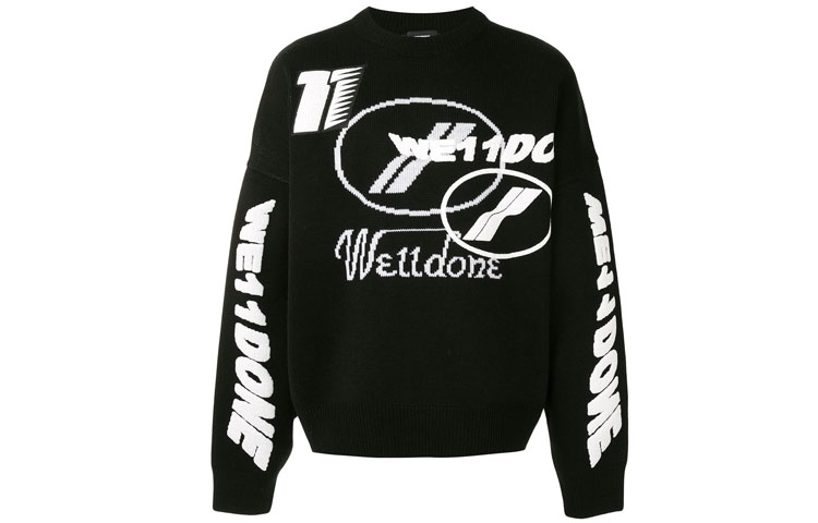 WE11DONE Logo Wool Sweater Unisex Black WD-KO8-20-143-U-BK 圖 2