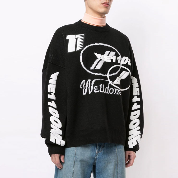 WE11DONE Logo Wool Sweater Unisex Black WD-KO8-20-143-U-BK 圖 3