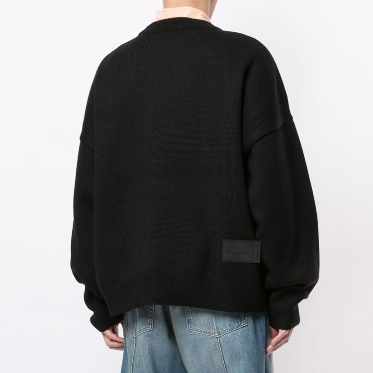 WE11DONE Logo Wool Sweater Unisex Black WD-KO8-20-143-U-BK 圖 4