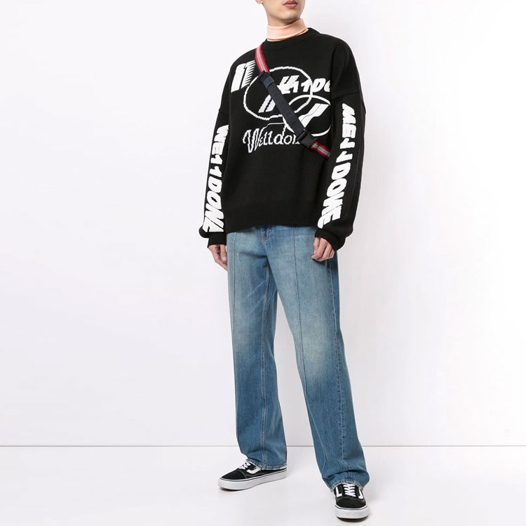 WE11DONE Logo Wool Sweater Unisex Black WD-KO8-20-143-U-BK 圖 6
