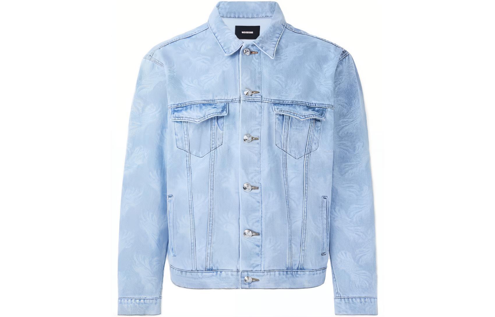 WE11DONE Loose-Fit High-Neck Jacket Blue JVM1620799293456