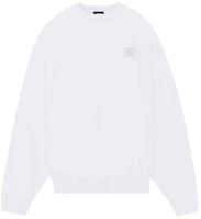 WE11DONE Metallic Logo Oversized Pullover Sweatshirt Unisex White WD-TS3-21-592-U-WH WE11DONE Metallic Logo Oversized Pullover Sweatshirt Unisex White WD-TS3-21-592-U-WH