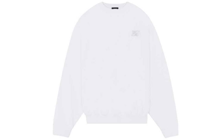 WE11DONE Metallic Logo Oversized Pullover Sweatshirt Unisex White WD-TS3-21-592-U-WH 圖 2
