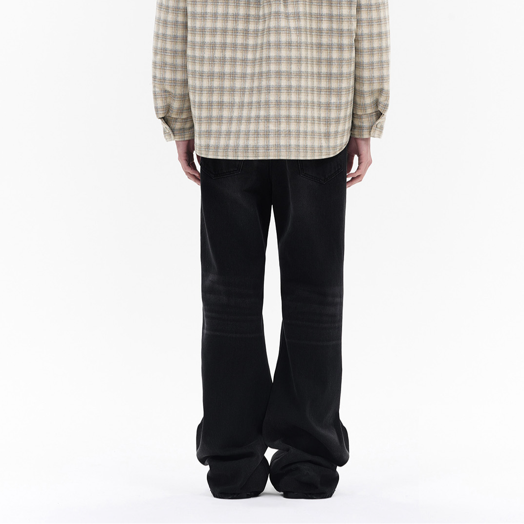 Purchase WE11DONE Mid-Rise Pleated Blue Denim Jeans with Pocket Zipper for Men. WD-DP2-24-342-M-BK