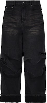 WE11DONE 中腰洗舊破壞錐形牛仔褲 男女款 黑色 WD-DP3-23-316-W-BK Lookbook WE11DONE 中腰洗舊破壞錐形牛仔褲 男女款 黑色 WD-DP3-23-316-W-BK