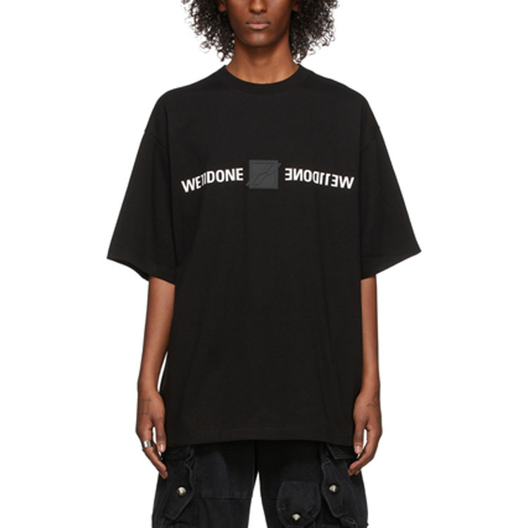 WE11DONE Mirror Reflective Unisex Short Sleeve T-Shirt. WD-TT3-21-565-U-BK 圖 3