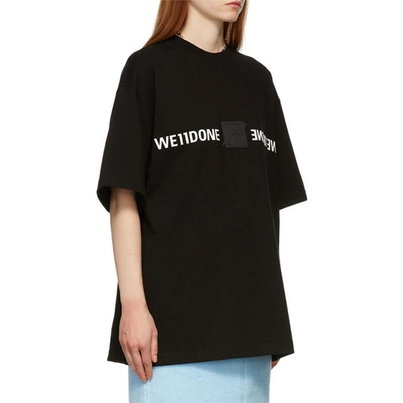 WE11DONE Mirror Reflective Unisex Short Sleeve T-Shirt. WD-TT3-21-565-U-BK 圖 5