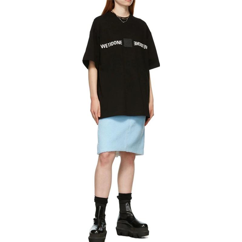 WE11DONE Mirror Reflective Unisex Short Sleeve T-Shirt. WD-TT3-21-565-U-BK 圖 6