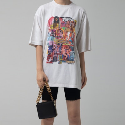 WE11DONE 電影角色印花男女白色圓領T恤。 WD-TP7-20-097-U-WH Shop WE11DONE 電影角色印花男女白色圓領T恤。 WD-TP7-20-097-U-WH