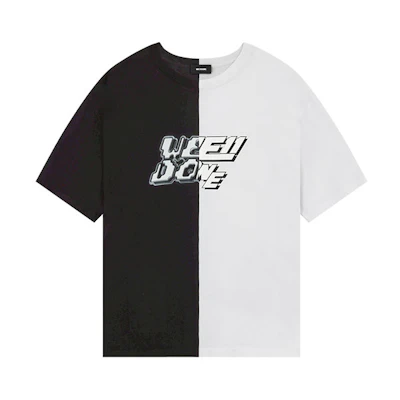 WE11DONE Multicolor Logo Print Unisex Short Sleeve T-Shirt WD-TT1-22-558-U-BW