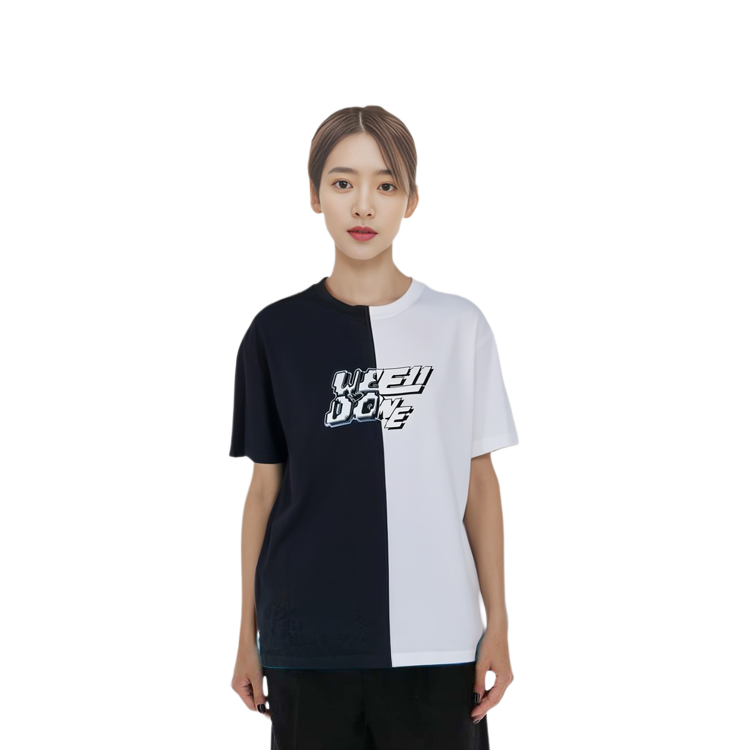 Sizing WE11DONE Multicolor Logo Print Unisex Short Sleeve T-Shirt WD-TT1-22-558-U-BW