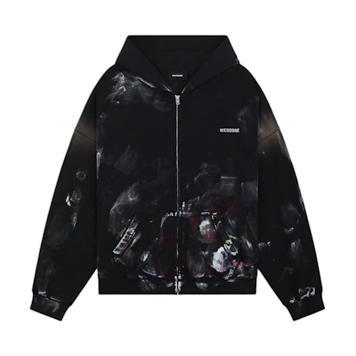 WE11DONE Multicolor Zipper Pocket Hoodie Unisex - Black WD-TJ0-24-777-U-BK