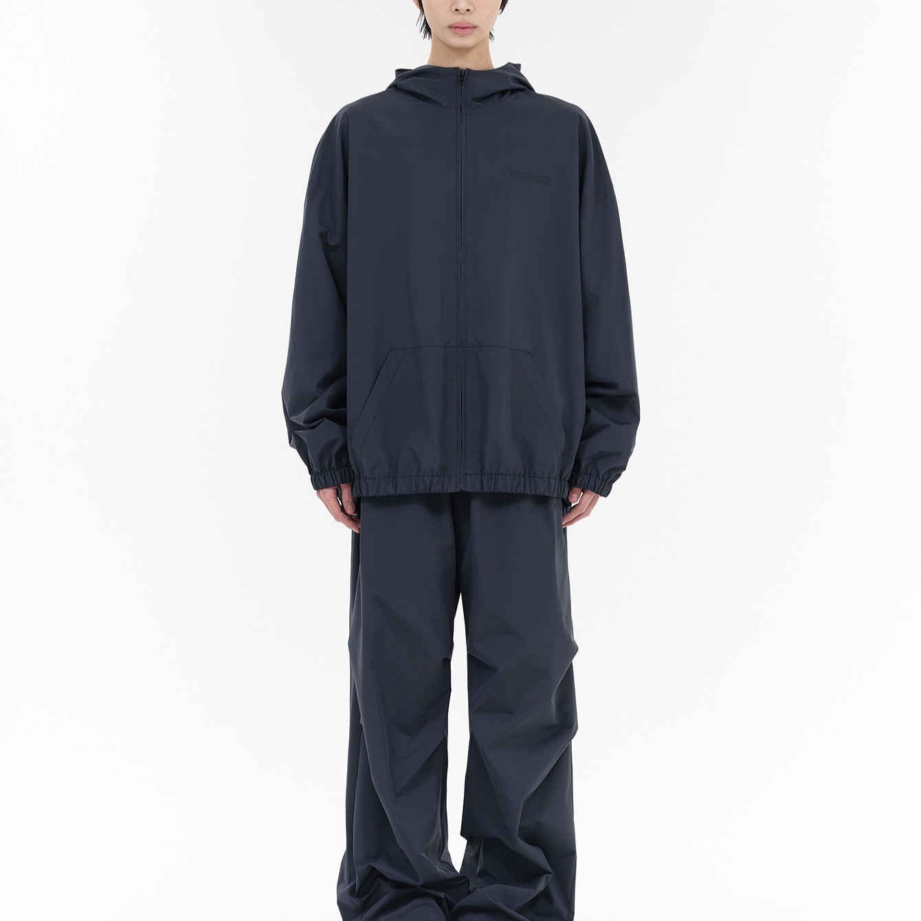 WE11DONE Navy Blue  Zip-Up Logo Hoodie Jacket Long Sleeve WD-JP2-24-078-M-NV 圖 4