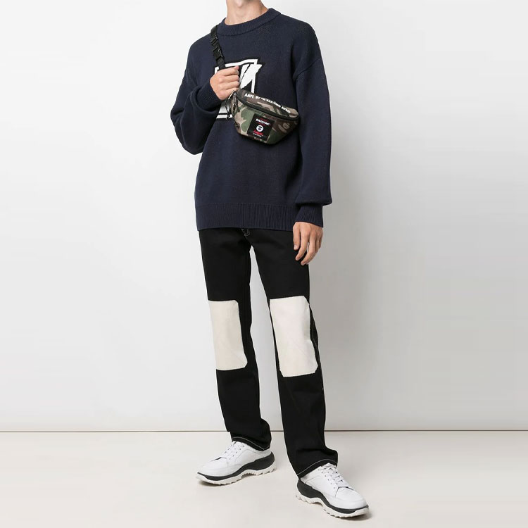 WE11DONE Navy Blue Knit Logo Sweater Unisex Casual Fall Winter Pullover WD-KT1-21-613-U-NV 圖 3