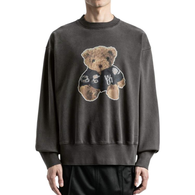 WE11DONE Oversized Bear Print Unisex Pullover Sweatshirt Black/Grey WD-TS9-20-130-U-CH 圖 2