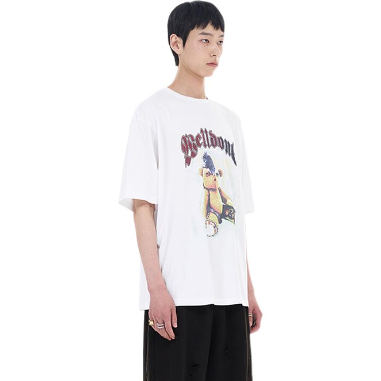 Shop WE11DONE Oversized Crew Neck Short Sleeve T-Shirt Unisex White. WD-TT0-25-747-U-WH