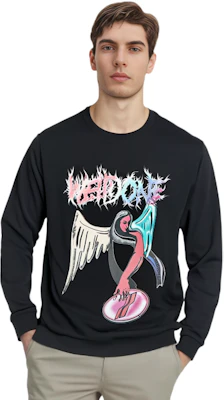 WE11DONE 寬鬆圓領長袖衛衣 黑色 WDTS323785UBK Purchase WE11DONE 寬鬆圓領長袖衛衣 黑色 WDTS323785UBK