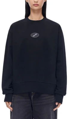 WE11DONE 男女同款宽松圆领长袖卫衣 带标志贴饰 WD-TS3-22-719-U-BK Sizing WE11DONE 男女同款宽松圆领长袖卫衣 带标志贴饰 WD-TS3-22-719-U-BK