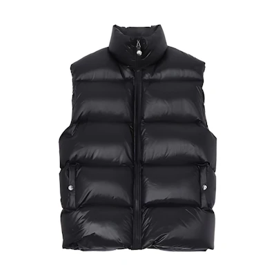 WE11DONE Oversized Down-Filled Zip Vest Unisex WD-PV3-21-097-U-BK