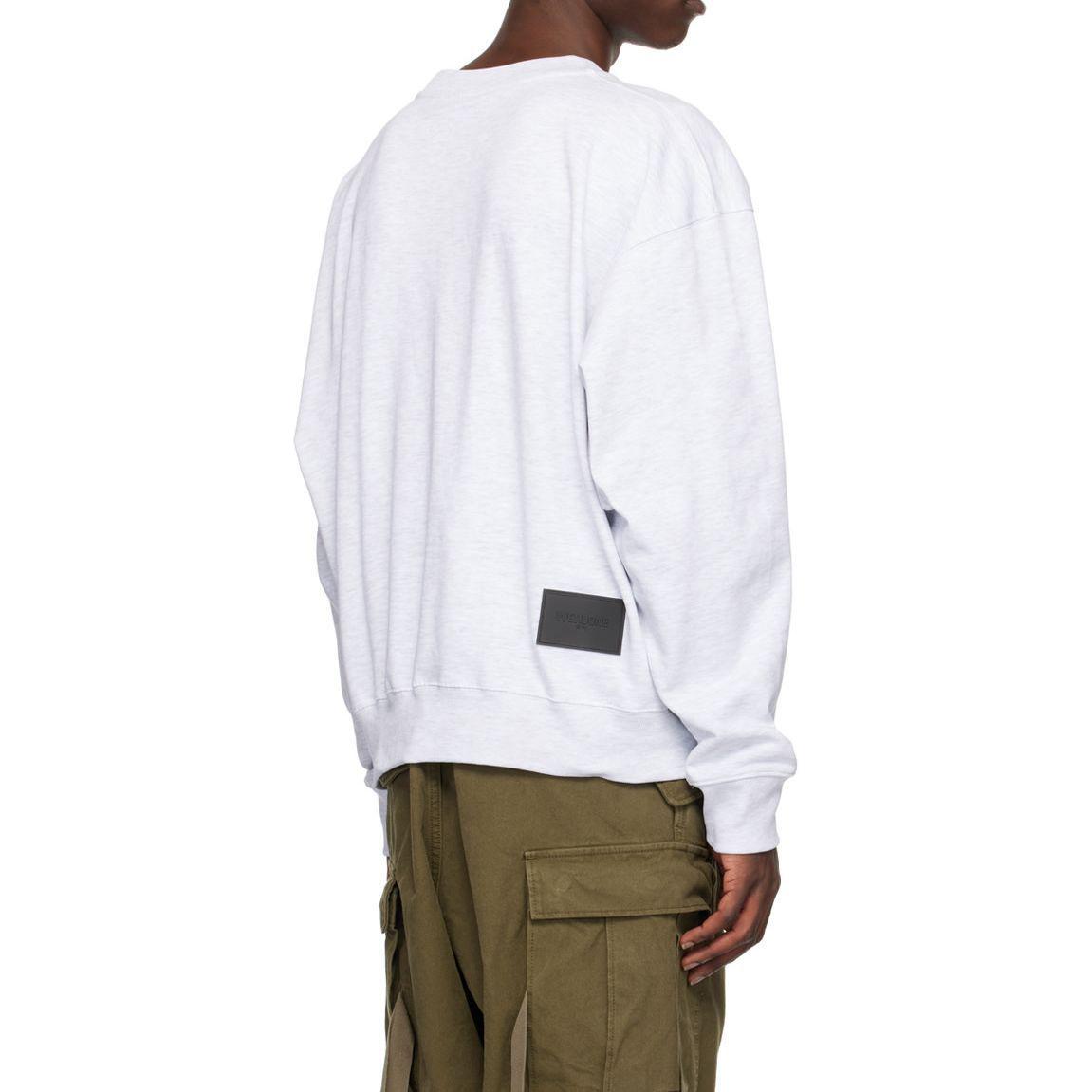 WE11DONE Oversized Logo Embroidered Crewneck Sweatshirt Unisex White. WD-TS3-22-746-U-GY 圖 4